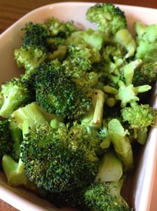 Roasted broccoli makes me happy!